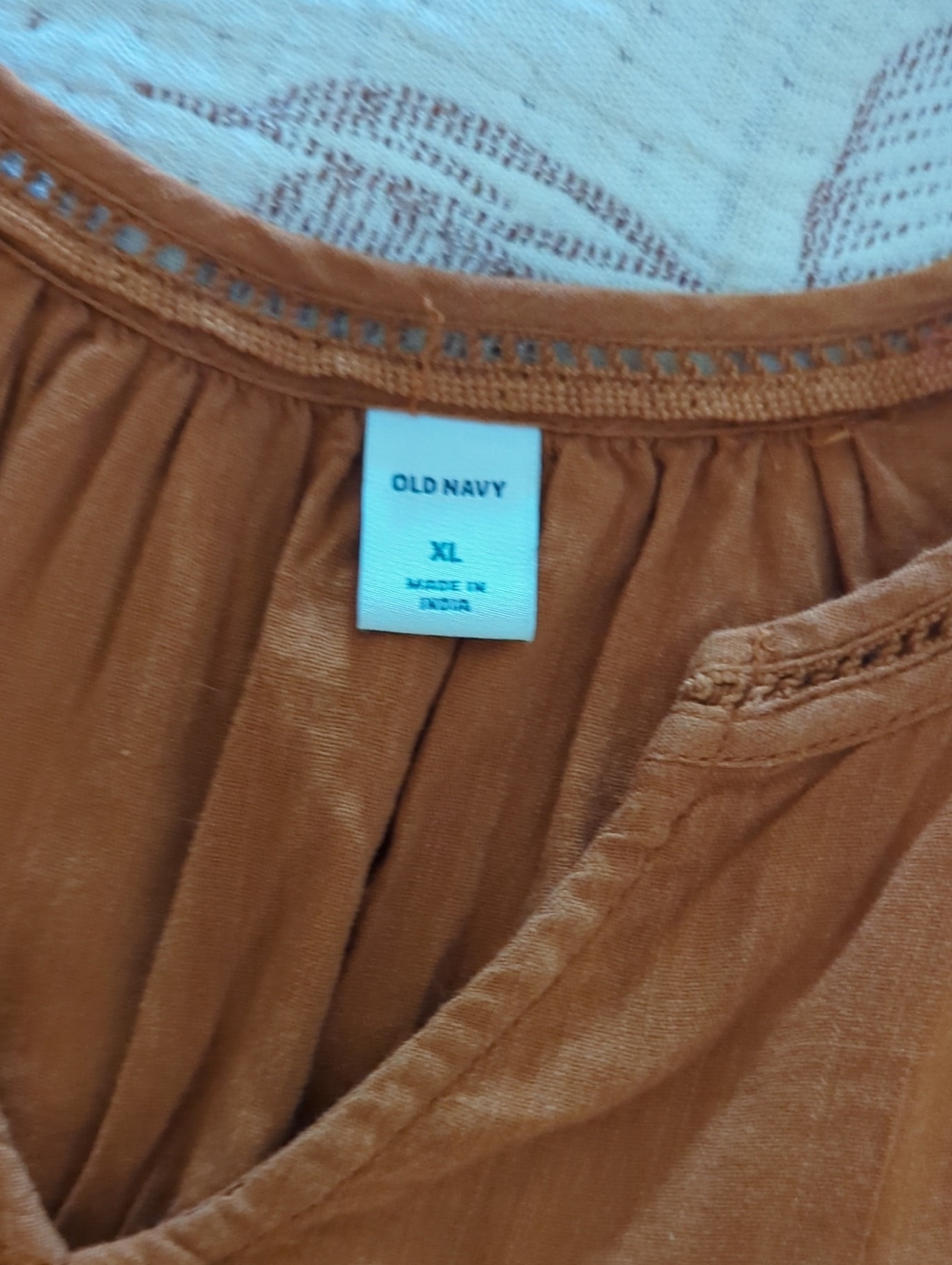 NWT Rust Cotton Peasant Top Old Navy - Picture 2 of 5
